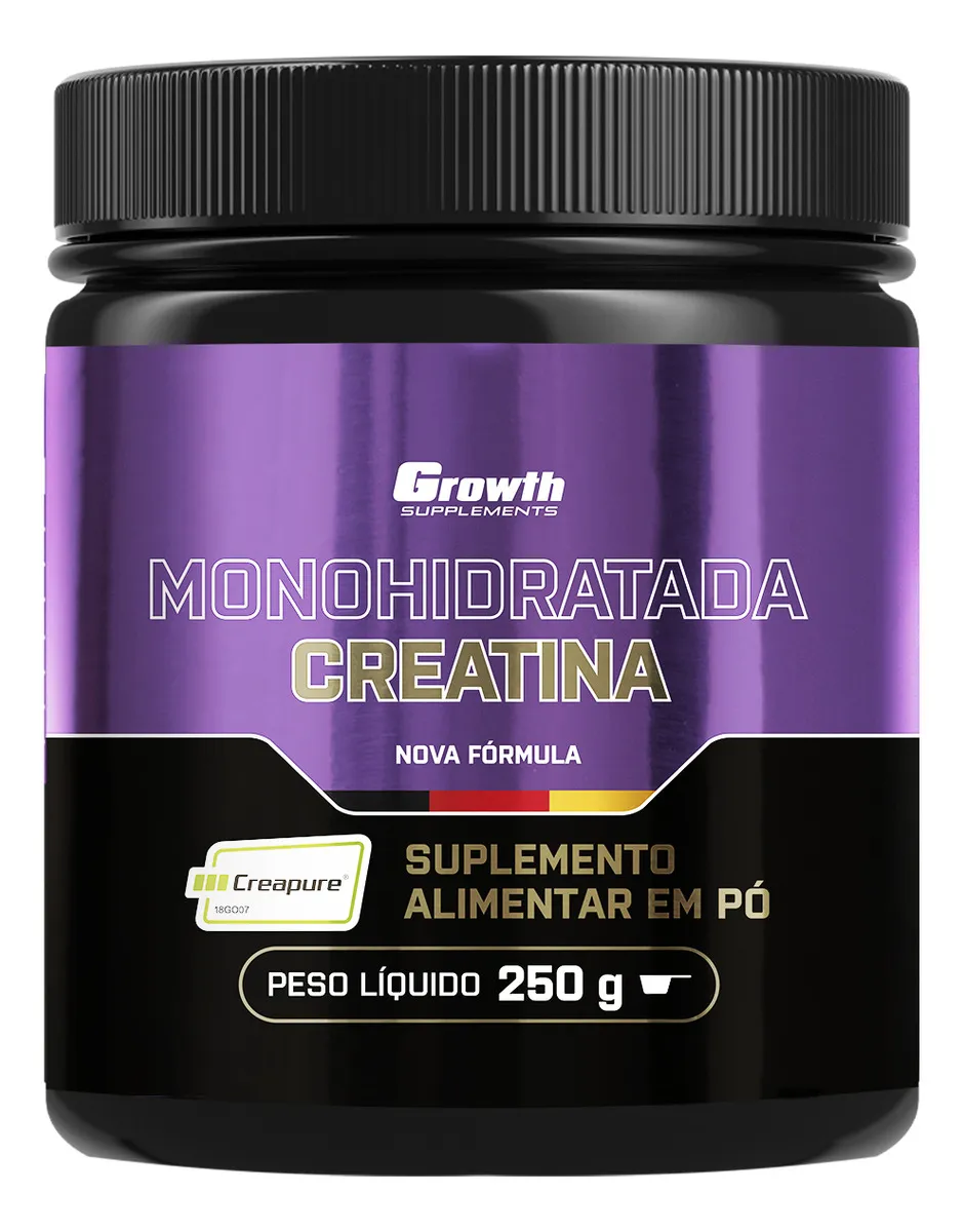 Creatina Creapure 250g Growth Supplements Selo Alemão