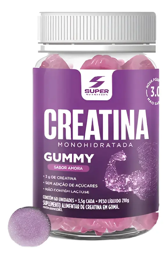 Creatina Gummy Gominhas 60 Unidades Amora Super Nutrition