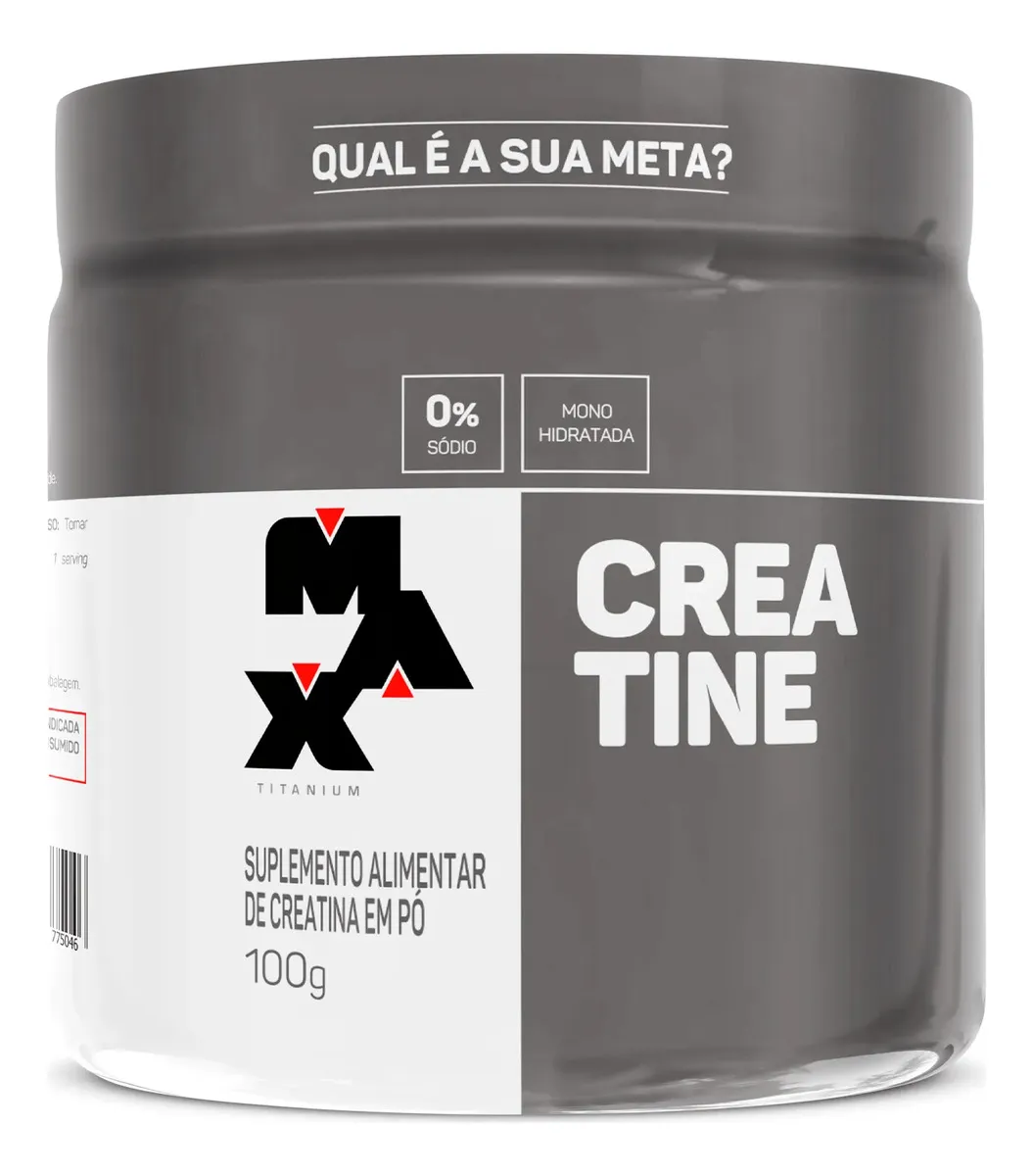 Creatina Monohidratada 100g Max Titanium Alta Pureza