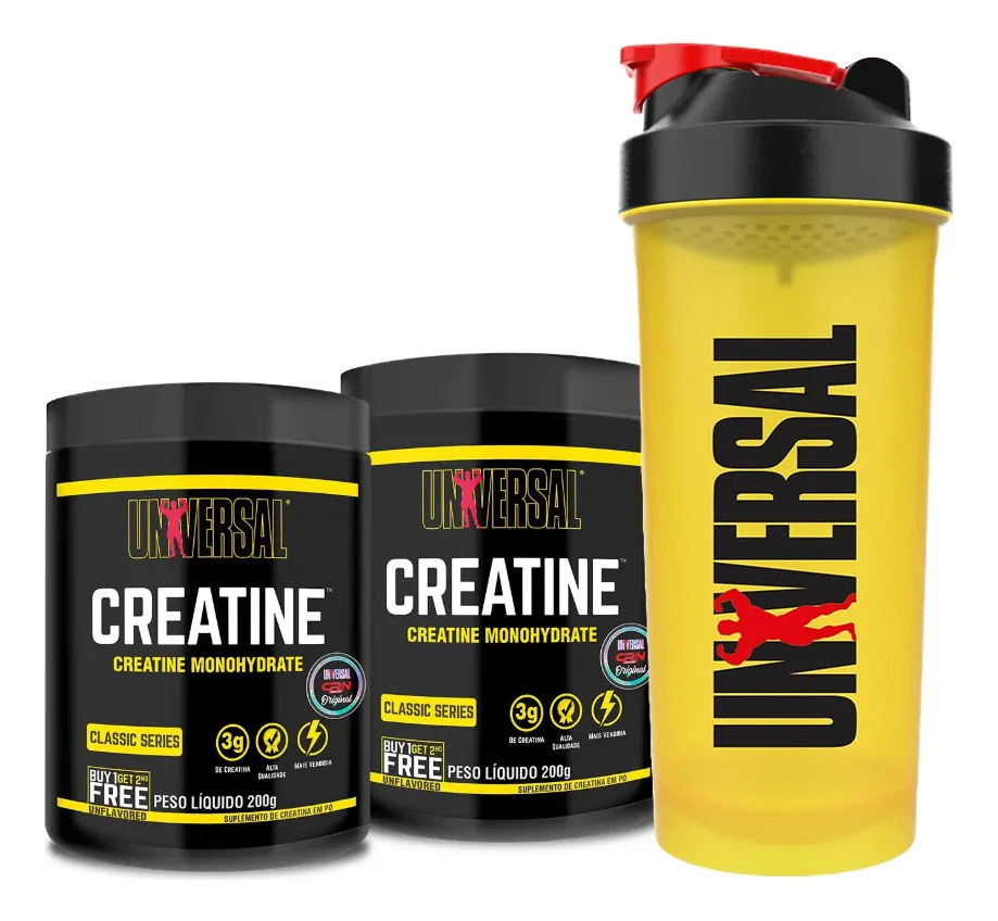 Creatina Monohydrate 200g Universal Nutrition com Coqueteleira