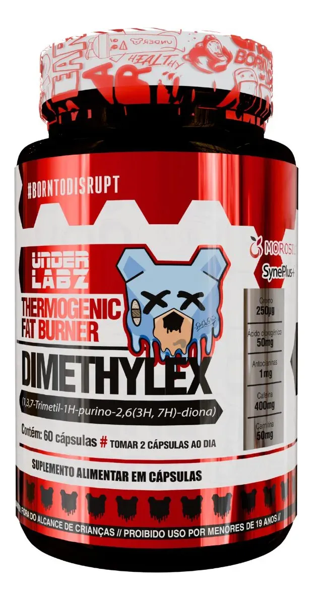 Dimethylhex 60 Cápsulas Termogênico Under Labz - Queimador de Gordura e Energia