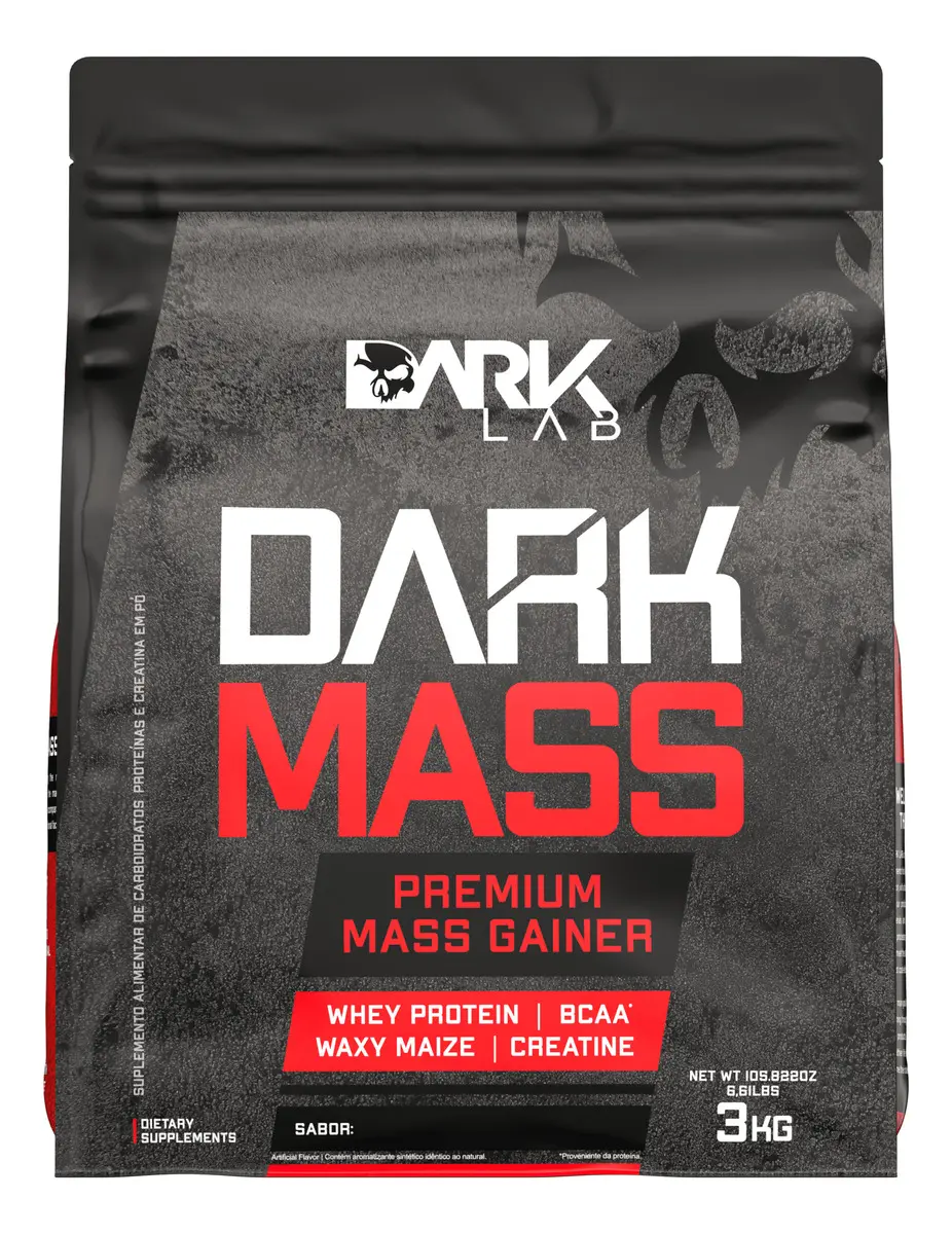 Hipercalórico Dark Mass 3kg Sabor Baunilha Dark Lab