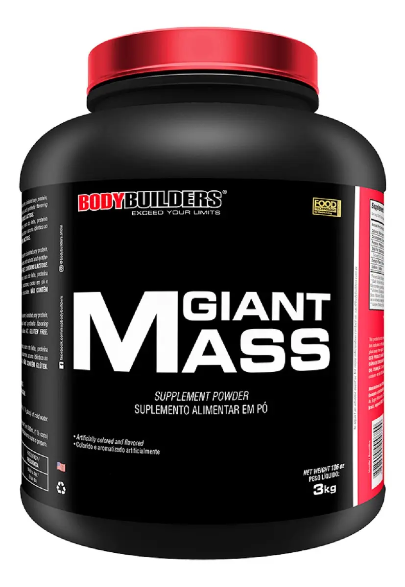 Hipercalórico Giant Mass 3kg Bodybuilders Sabor Chocolate