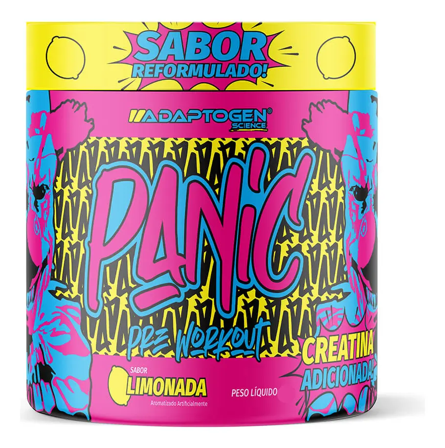 Pré-Treino Panic 150g Limonada com Creatina Adaptogen Science
