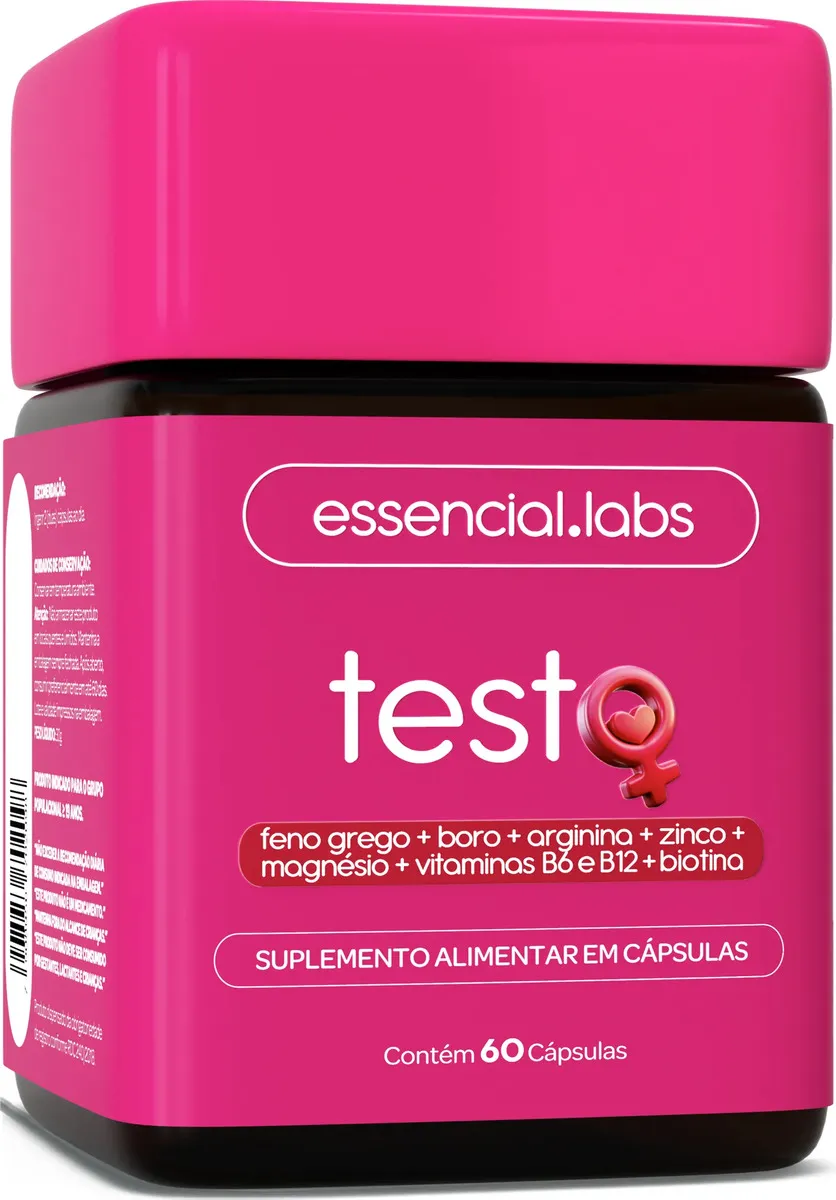 Testo Essencial para Mulheres 60 Cápsulas Essencial Labs